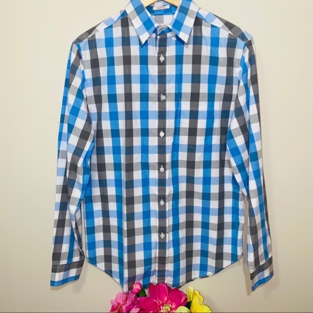 Plaid button down shirt